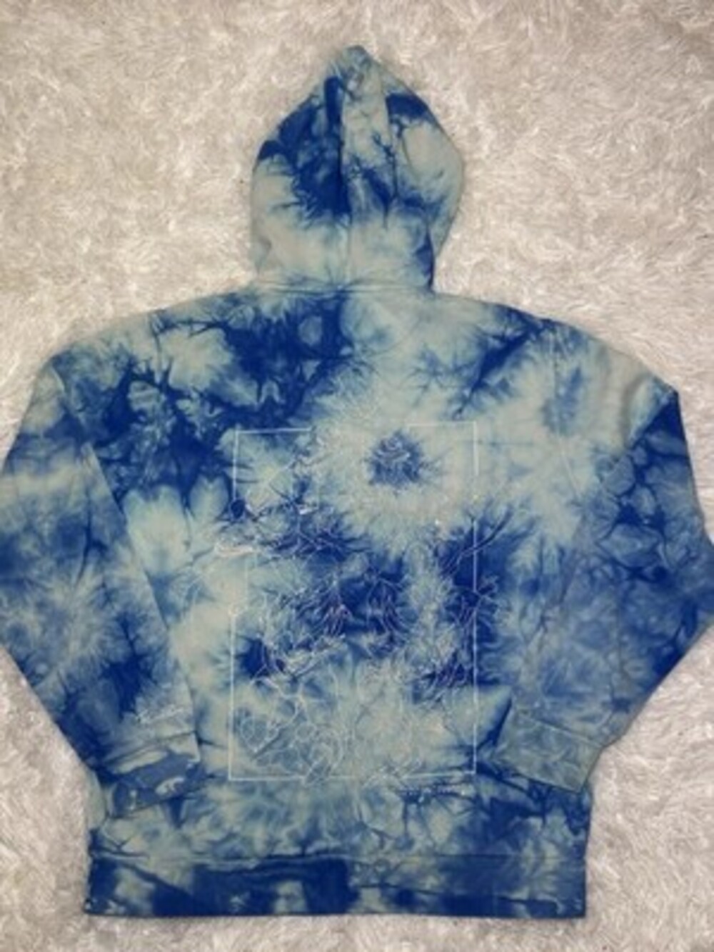 Primitive Dragonball Super Hoodie Men Small Blue Tie Dye Sweatshirt Y2K Pullover - Picture 7 of 8